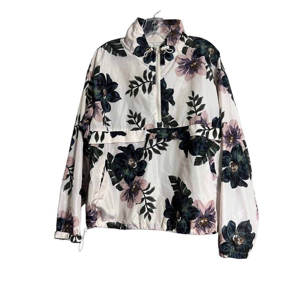 Thread + Supply 1/4 Zip Rain Wind Pullover Jacket Large